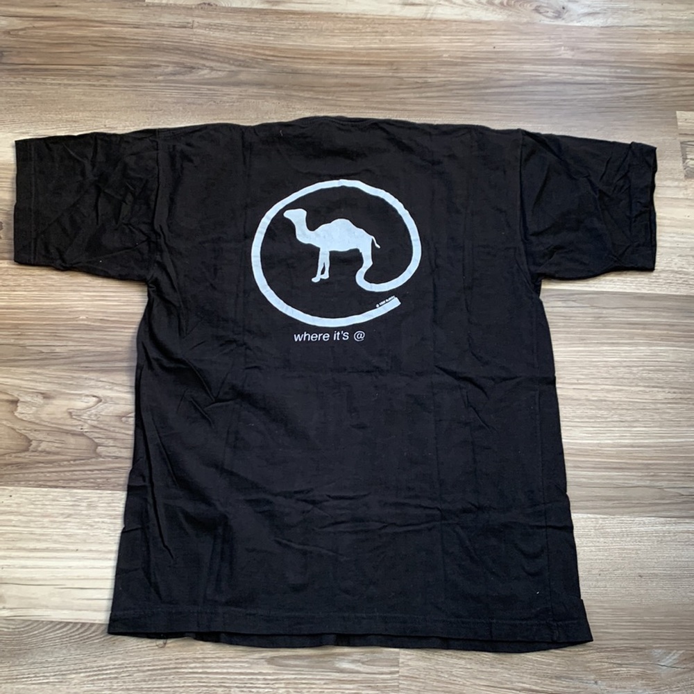 1997 Vintage Camel Pocket Shirt Black  Logo 90s Cigarette Smoker Top  XL NWOT